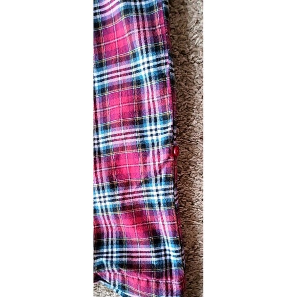 Gap Body Flannel Pajama Pants Size Medium Lounge Roll Tab Hem Red Plaid - Picture 8 of 8